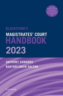 Blackstones Magistrates Court Handbook 2023