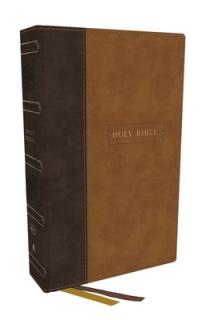 KJV Holy Bible, Center-Column Reference Bible, Leathersoft, Brown, 73,000+ Cross References, Red Letter, Comfort Print: King James Version