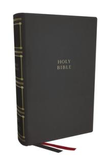 KJV Holy Bible: Compact Bible with 43,000 Center-Column Cross References, Gray Leathersoft W/ Thumb Indexing (Red Letter, Comfort Print, King James Ve