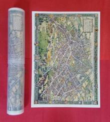 Birmingham 1730 Picture Map - Old Map Supplied Rolled in a Clear Two Part Screw Presentation Tube -- Print Size 45cm x 32cm