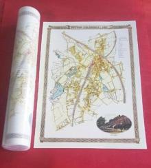 Sutton Coldfield 1887 - Old Map Supplied Rolled in a Clear Two Part Screw Presentation Tube - Print Size 45cm x 32cm