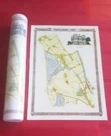 Four Oaks 1887 - Old Map Supplied Rolled in a Clear Two Part Screw Presentation Tube - Print size 45cm x 32cm