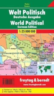 World political Map (German edition), Large-format, 1:25 million