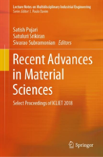 Recent Advances in Material Sciences: Select Proceedings of Icliet 2018